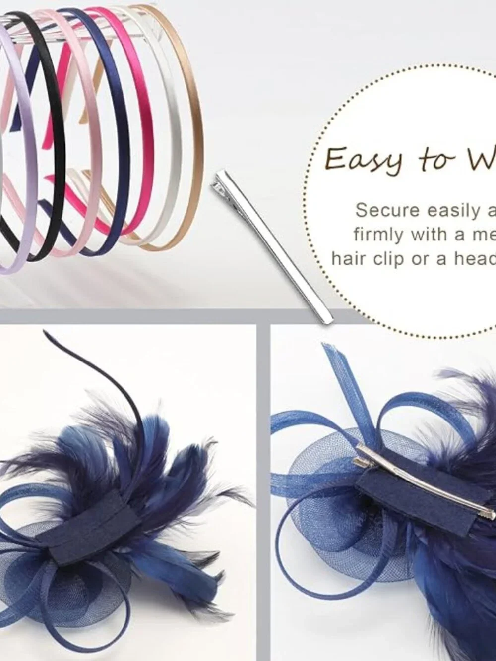🔥𝗦𝗔𝗟𝗘 - 𝗟𝗜𝗠𝗜𝗧𝗘𝗗 Fascinators Hats Tulle Feather Tea Party Fascinator